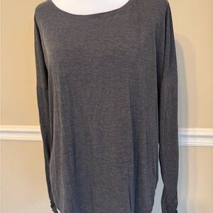 Athleta Charcoal Long Sleeve Top